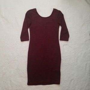 Burgundy Midi Dress